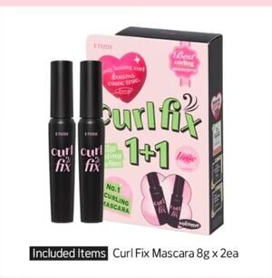 ETUDE Curl Fix 24hr Lasting VOLUME Mascara 1+1 Set - Black